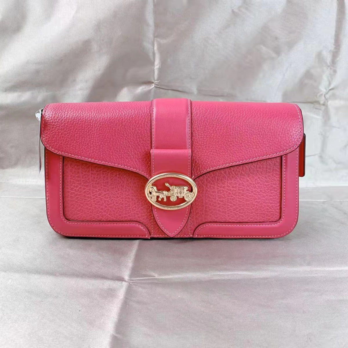 Coach 5493 Georgie Shoulder Bag In Gold/Strawberry Haze Coach 5493 Georgie Shoulder Bag In Gold/Strawberry Haze